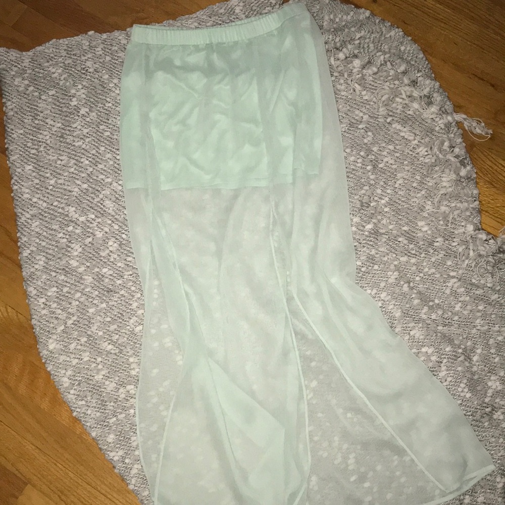 Express mint green skirt